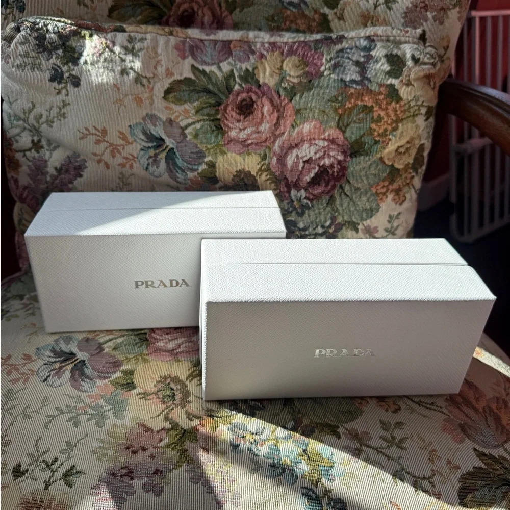 Prada Elegant White Sunglass Boxes x2 - Picture 2 of 3